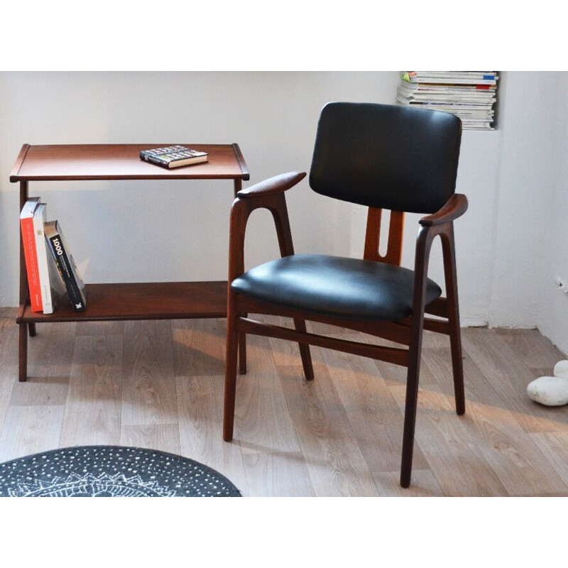 Dutch side table in teak wood, Louis VAN TEEFFELEN - 1960s