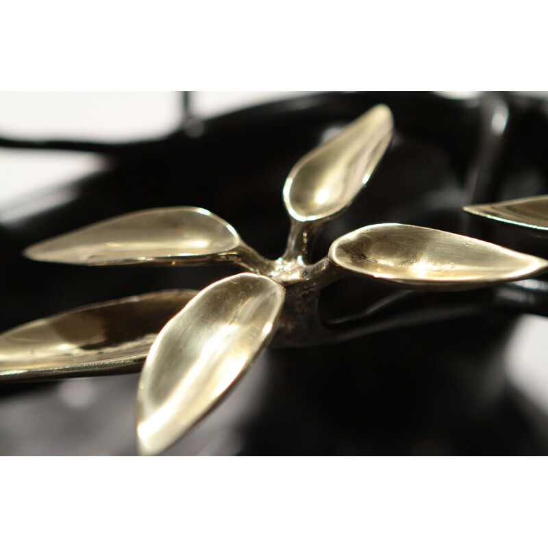 Coffee table in bronze and brass, Willy DARO - 1970s