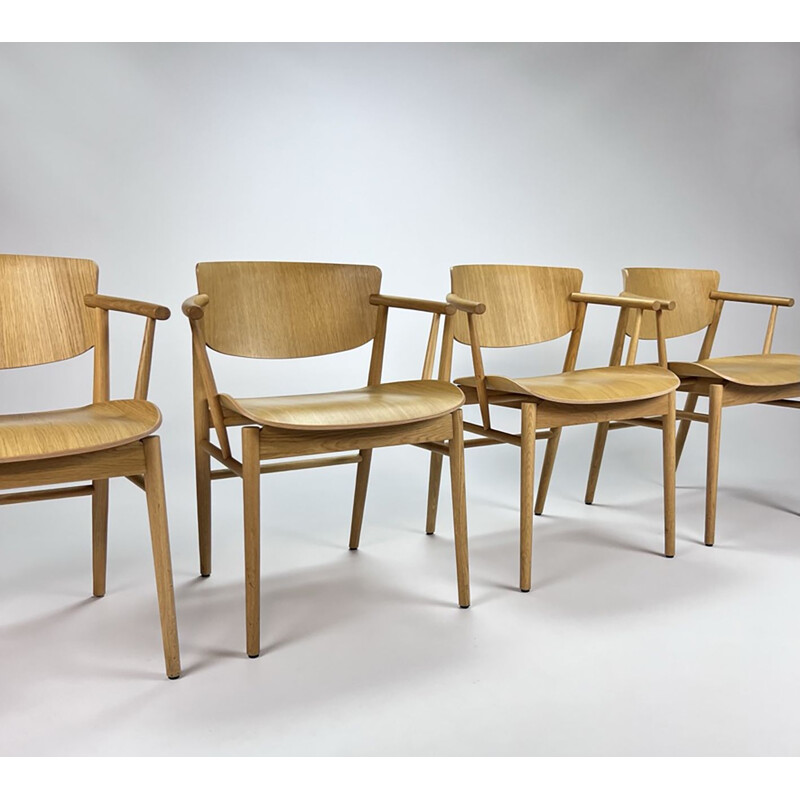 Set of 4 vintage N01 dining chairs by Nendo and Fritz Hansen