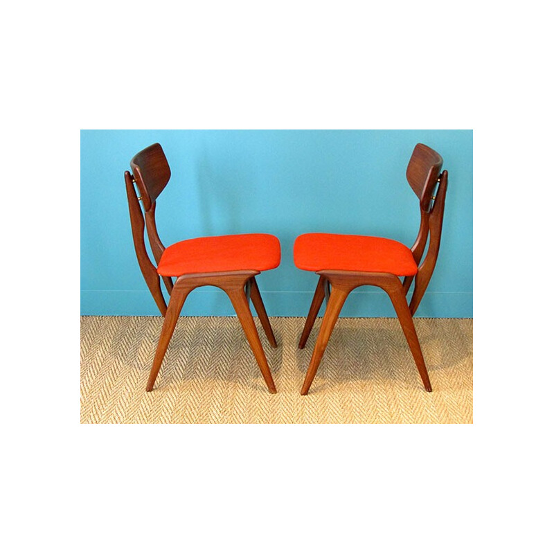 Suite de 4 chaises, édition Webe - années 50