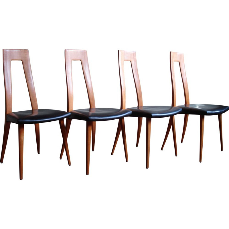 Conjunto de 4 cadeiras vintage de Ernst Martin Dettinger, Alemanha 1970