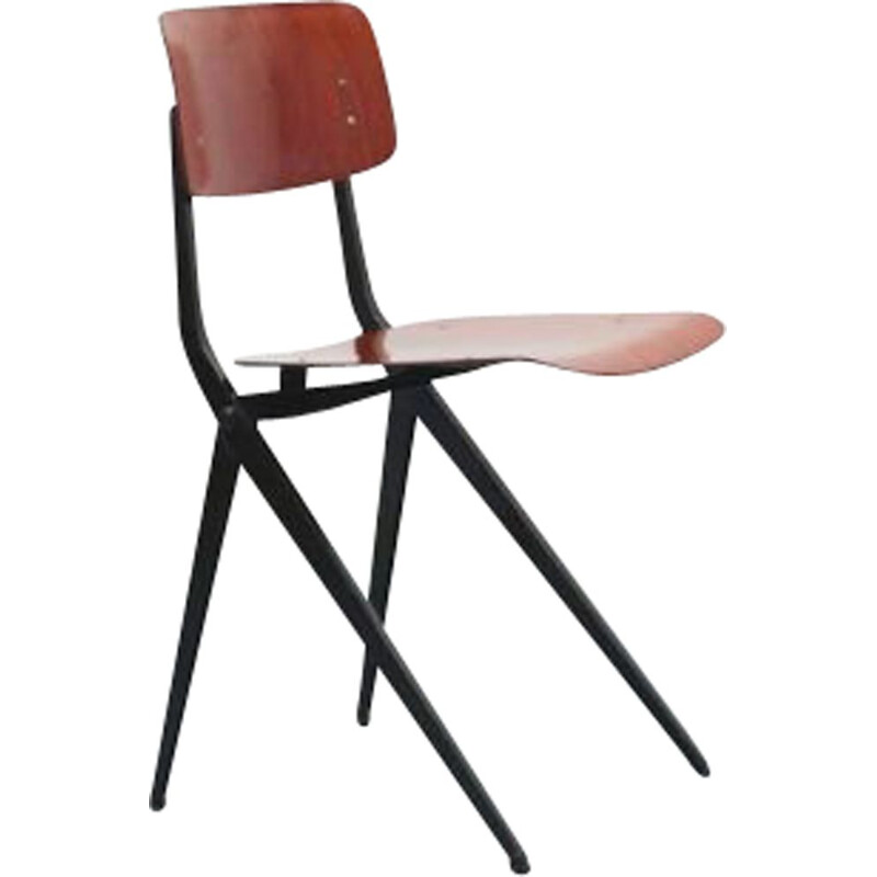 Vintage S201 houten stoel van Friso Kramer