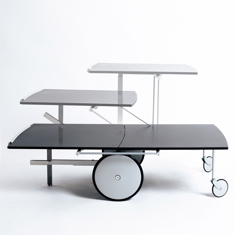 Vintage adjustable cart by Raul Barbieri for Ycami, Italy 1990