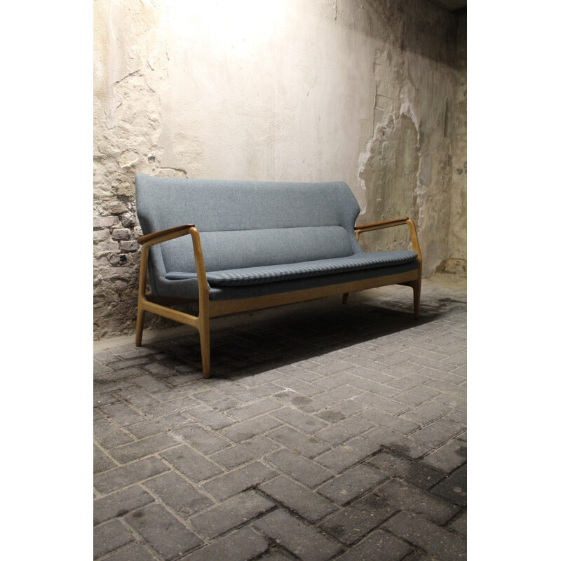 Bovenkamp 3-seater sofa in oak and teak, Aksel Bender MADSEN - 1960s