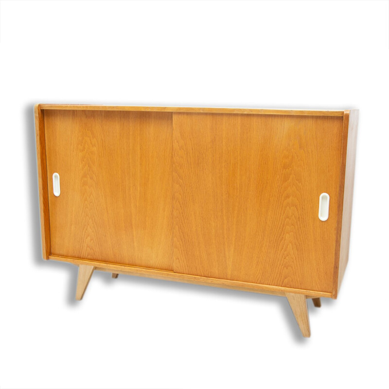 Vintage oak U-452 sideboard by Jiří Jiroutek, Czechoslovakia 1960