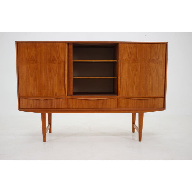 Danish vintage teak highboard by E. W. Bach for Sejling Skabe, 1950s