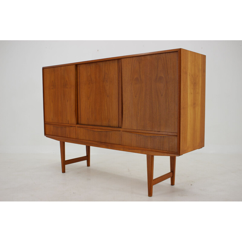 Danish vintage teak highboard by E. W. Bach for Sejling Skabe, 1950s