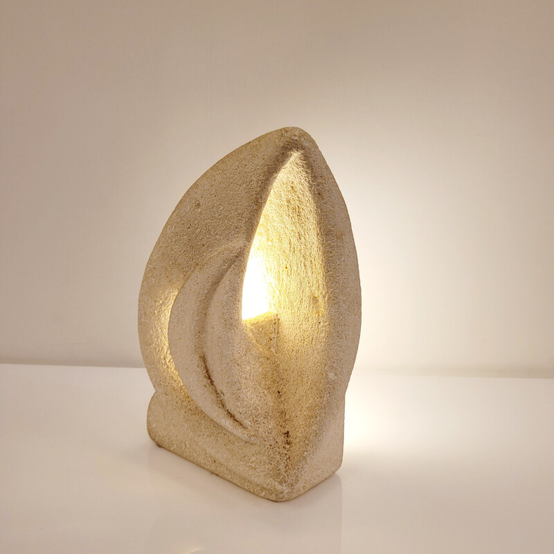 Lampada da tavolo vintage in pietra di Albert Tormos, 1970