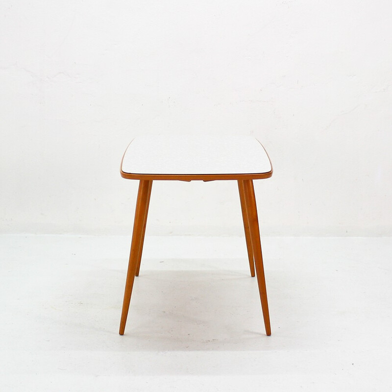 Coffee table in beech and formica - 1950s