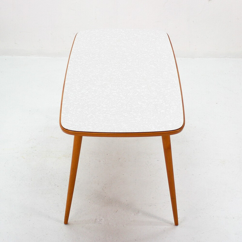 Coffee table in beech and formica - 1950s