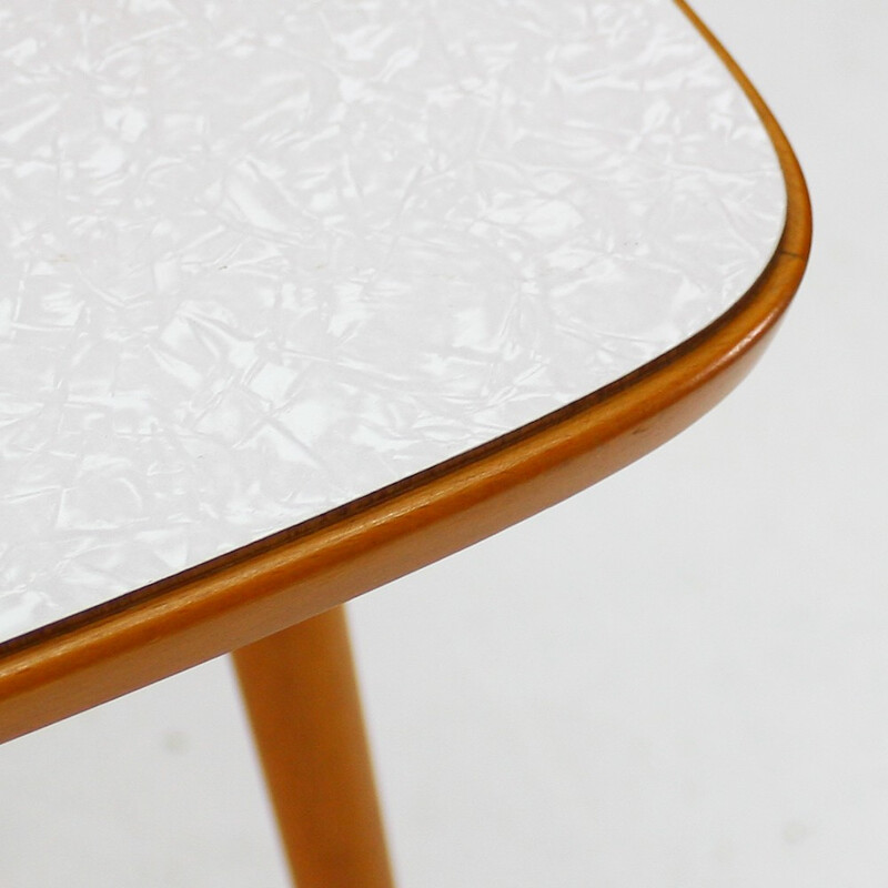 Coffee table in beech and formica - 1950s