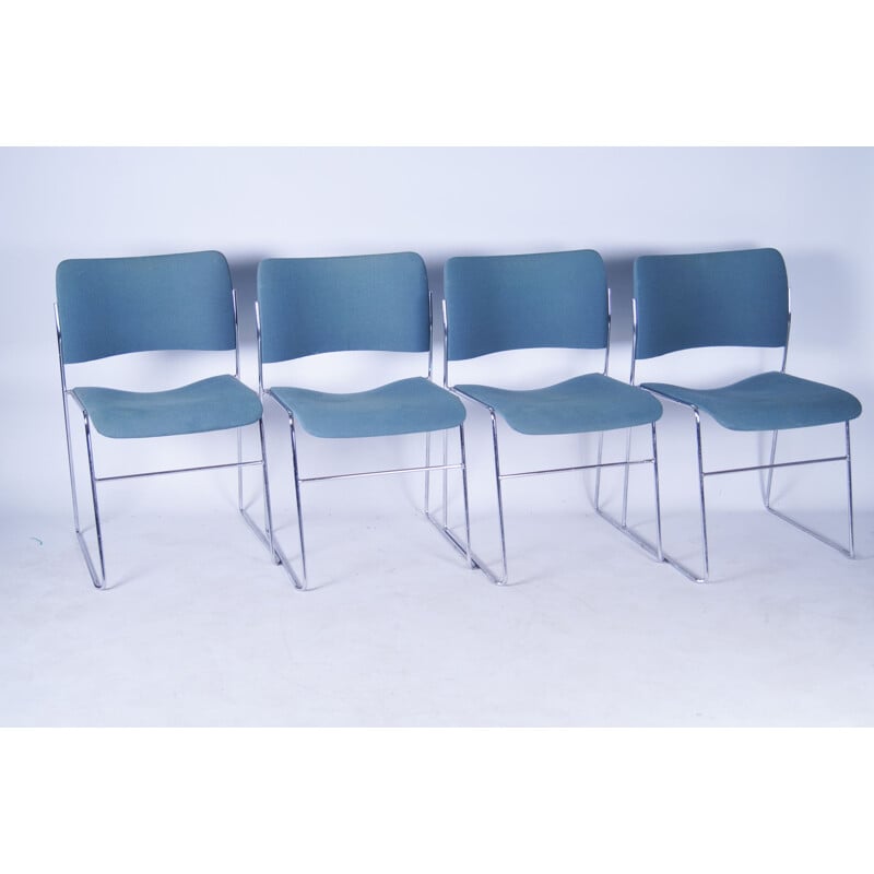 Ensemble de 4 chaises vintage 404 par David Rownland pour Howe