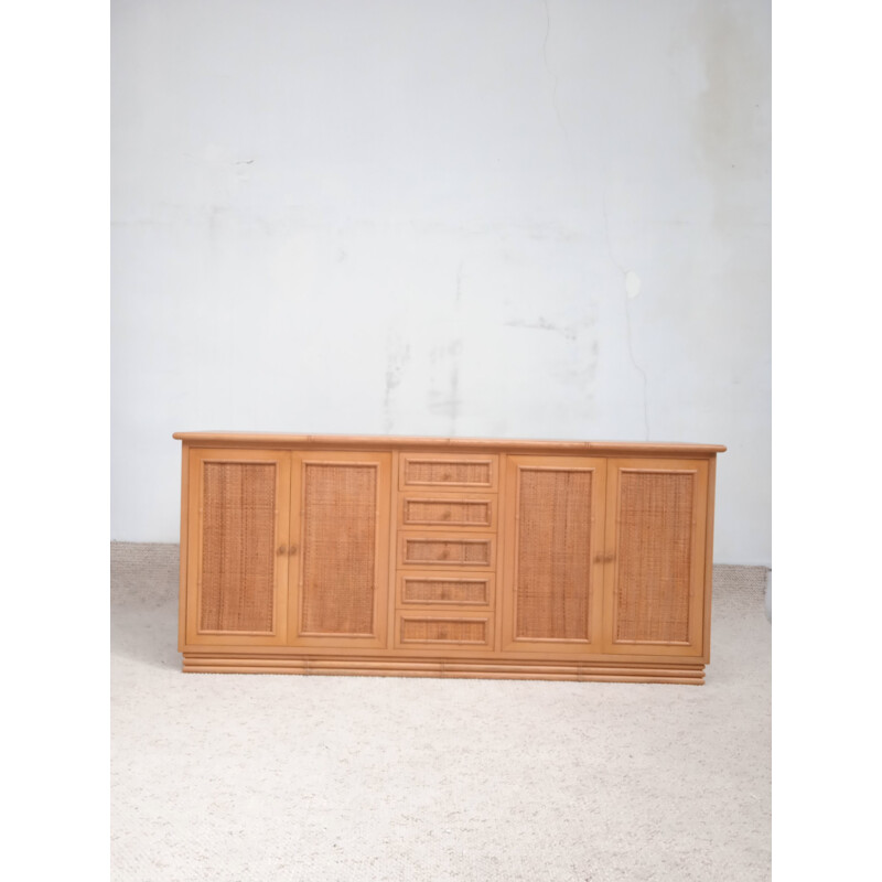 Enfilade italiennes vintage en bois, 1970