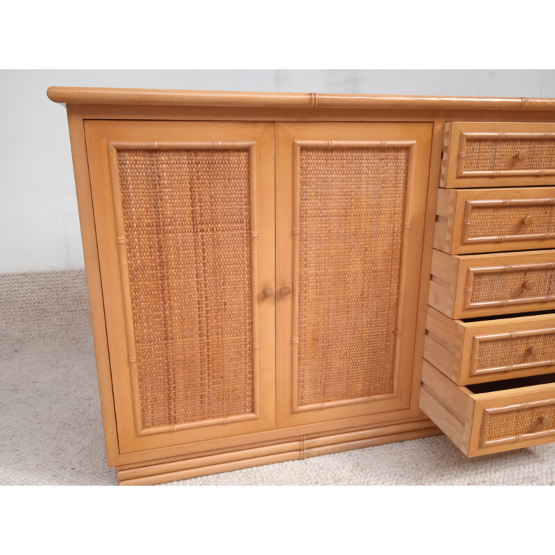 Vintage Italian wood sideboard, 1970