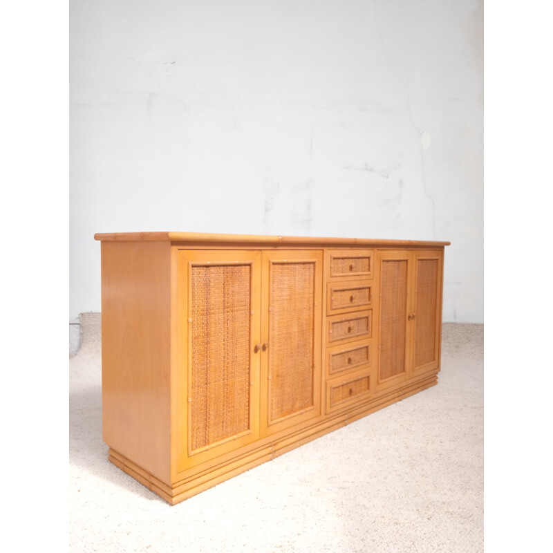 Enfilade italiennes vintage en bois, 1970