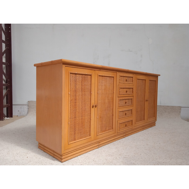 Enfilade italiennes vintage en bois, 1970