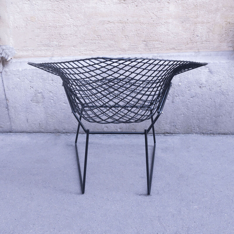 Vintage-Sessel Diamond schwarz von Harry Bertoia für Knoll, 1970