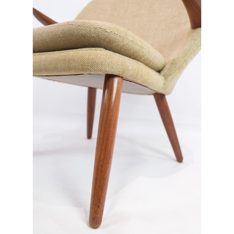 Ein Paar Vintage-Sessel aus Teakholz und Wollstoff von Kurt Olsen für Glostrup Møbelfabrik, 1960