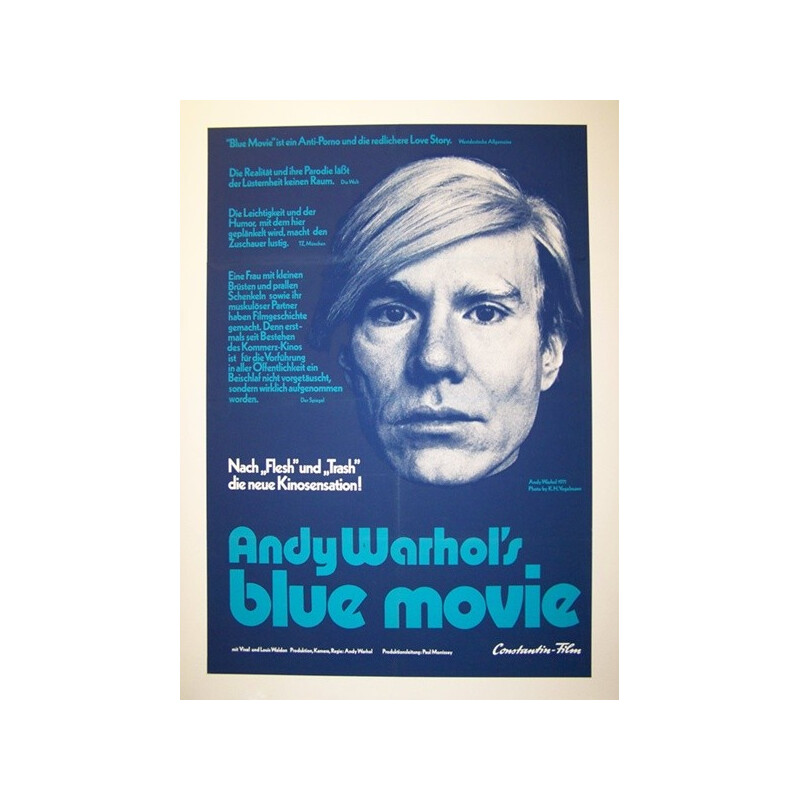 "Blue Movie" Andy Warhol original cinema poster - 1969