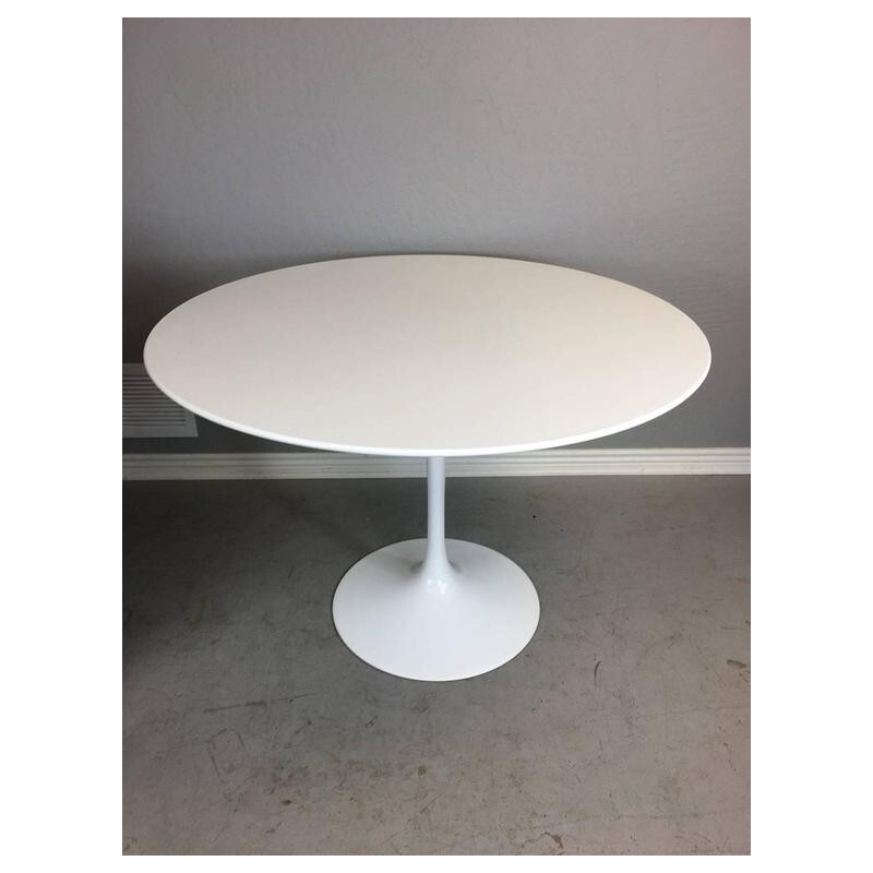 Knoll tulip table in white lamine wood, Eero SAARINEN - 1970s