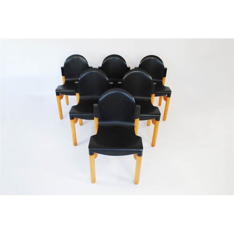 Set of 6 vintage "Flex" chairs by Gerd Lange for Thonet, 1970s