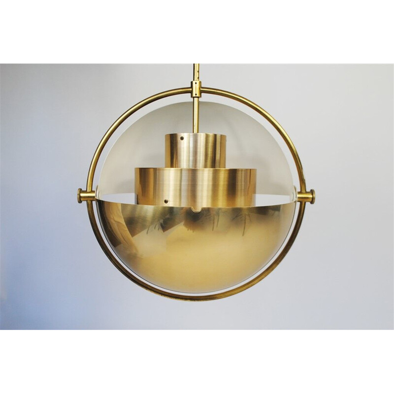 Vintage "multi-lite" pendant lamp by Louis Weisdorf, 1972