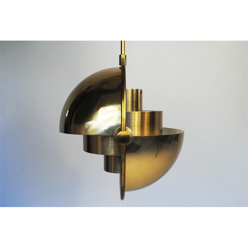 Vintage multi-lite hanglamp van Louis Weisdorf, 1972