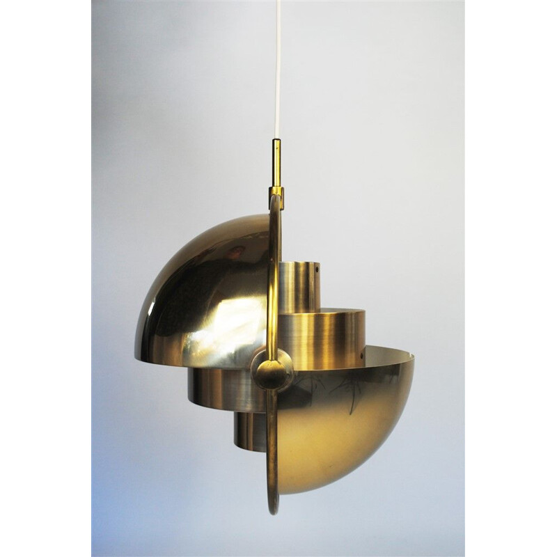 Vintage "multi-lite" pendant lamp by Louis Weisdorf, 1972