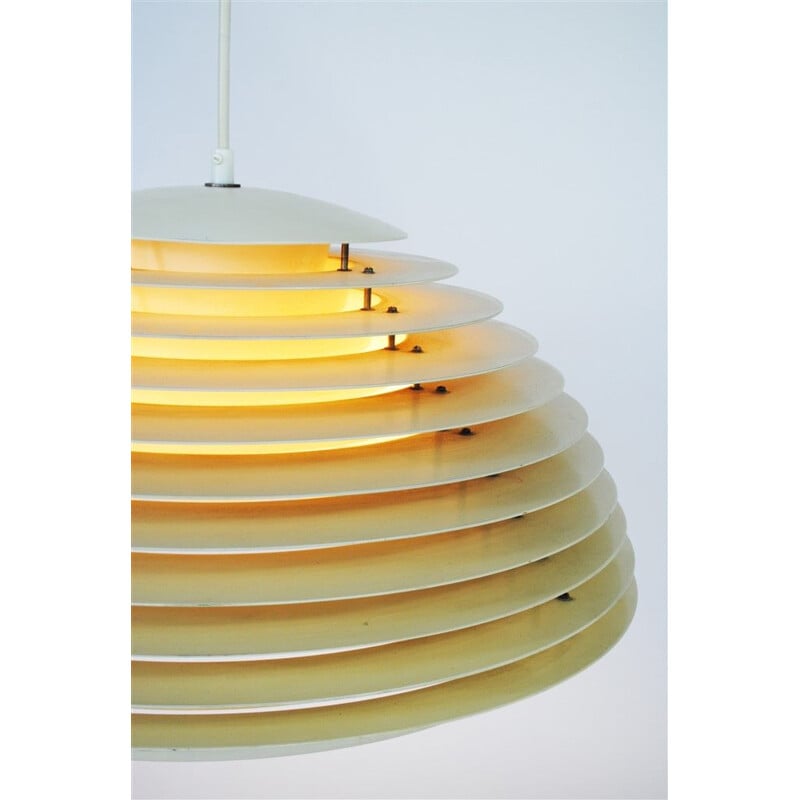 Hekla" vintage pendant lamp in heavy metal by Jon Olafsson and P.B. Lútherson for Fog, Denmark 1970