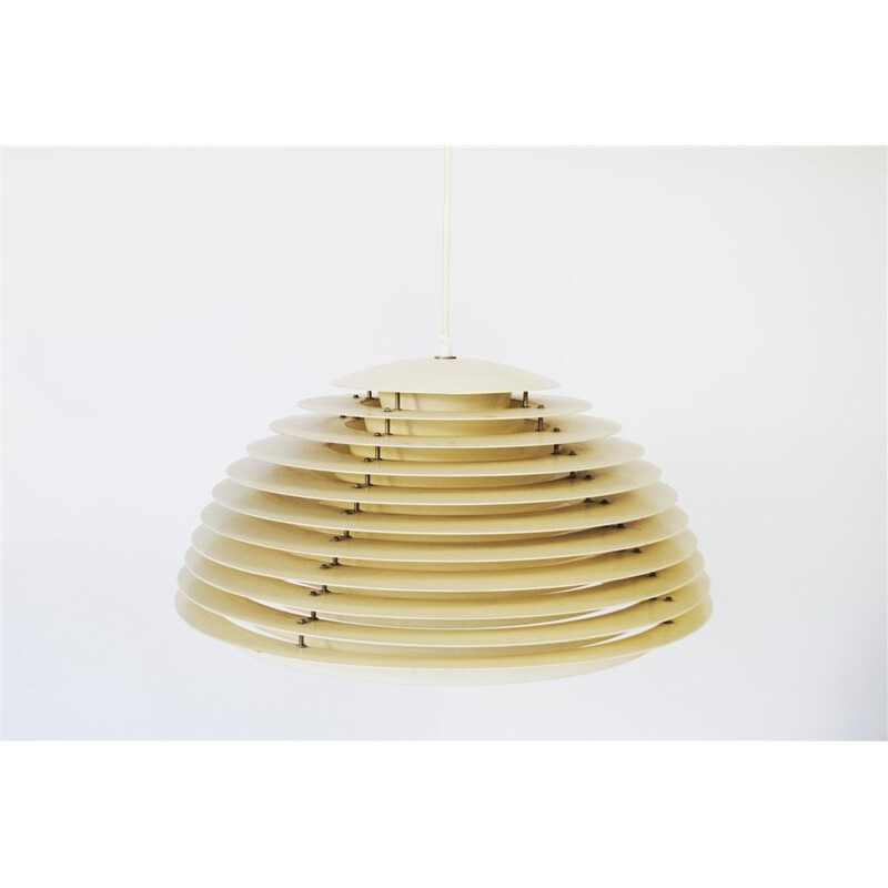 Hekla" vintage pendant lamp in heavy metal by Jon Olafsson and P.B. Lútherson for Fog, Denmark 1970