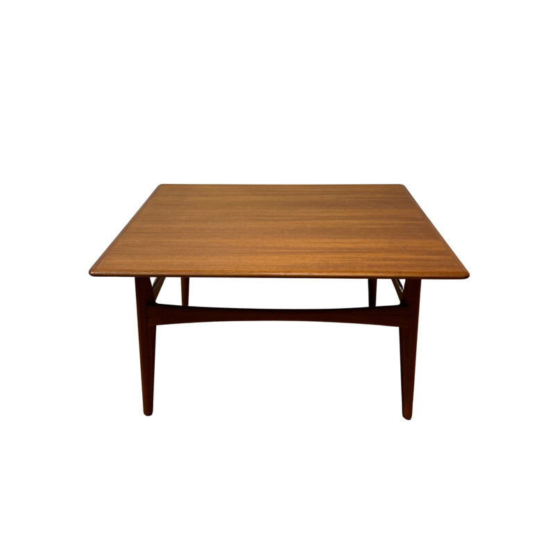 Vintage square teak coffee table by Karl Erik Ekselius and J O Carlsson for Vetlanda, 1950.