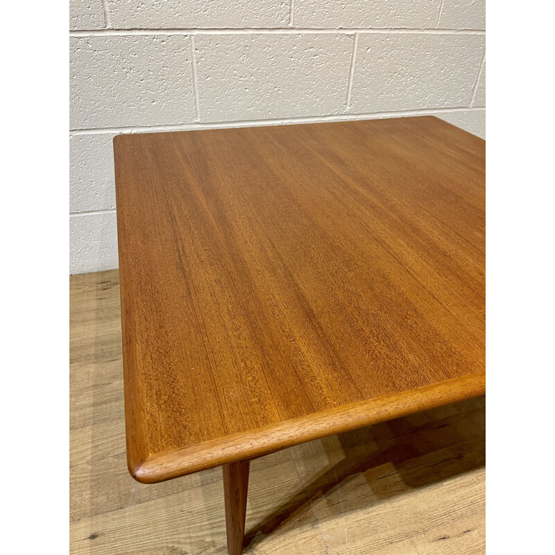 Vintage square teak coffee table by Karl Erik Ekselius and J O Carlsson for Vetlanda, 1950.