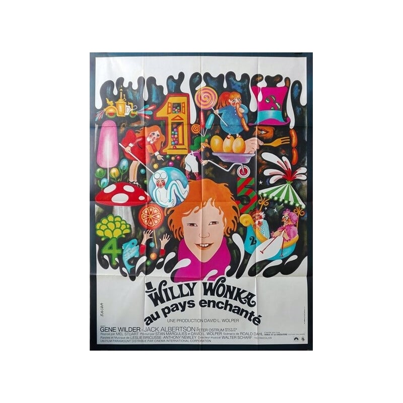 Affiche cinéma originale "Willy Wonka" - 1971