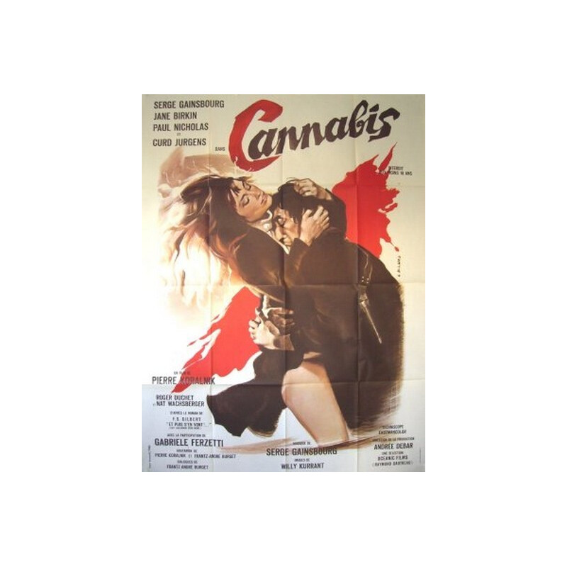 Serge Gainsbourg & Jane Birkin "Cannabis" movie poster - 1969