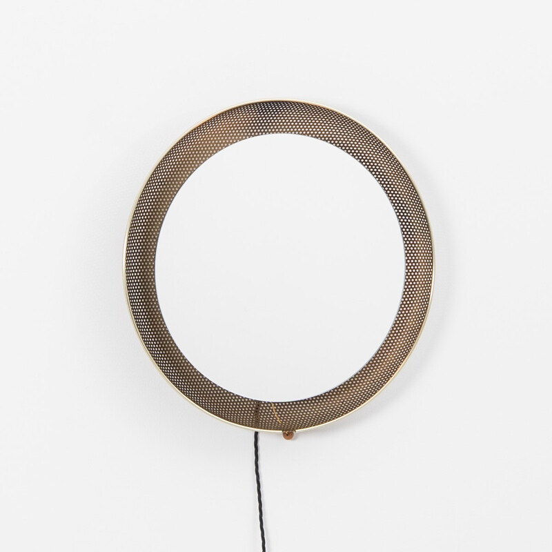 Dutch illuminated Artimeta mirror in metal, Mathieu MATÉGOT - 1950s