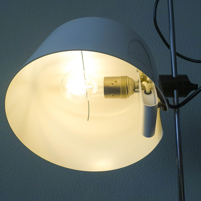 Vintage gelakt metalen vloerlamp van Joe Colombo voor Oluce, Italië 1967