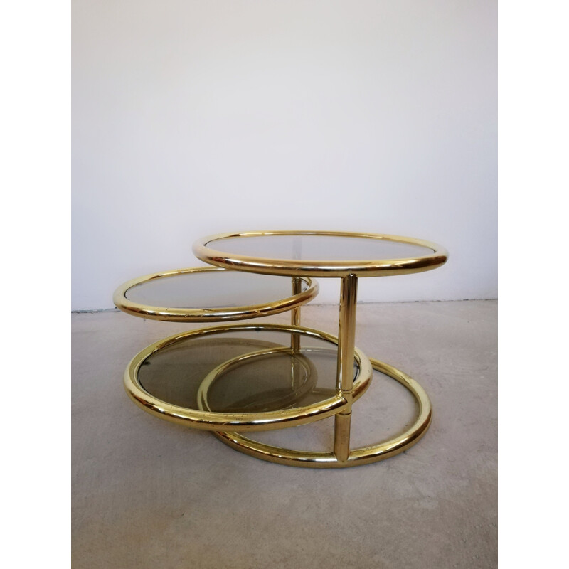 Vintage brass coffee table by Milo Baughman, 1970