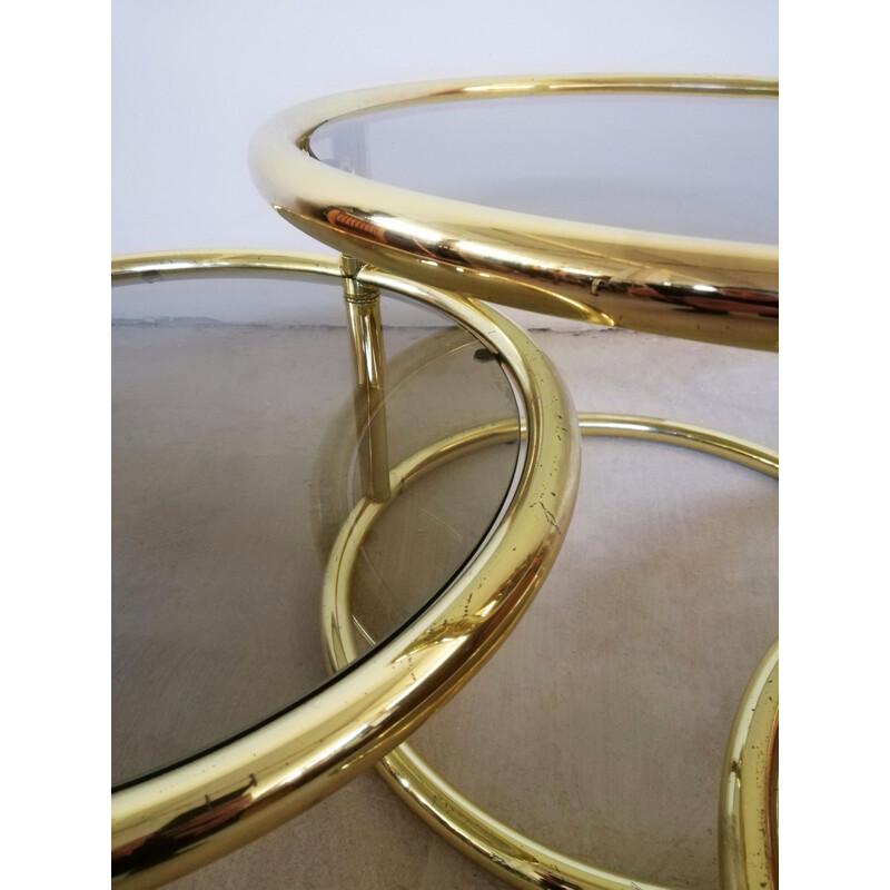 Vintage brass coffee table by Milo Baughman, 1970