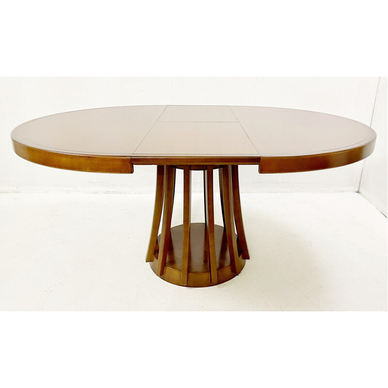 Vintage teak houten uitschuifbare tafel door Angelo Mangiarotti, Italië 1970