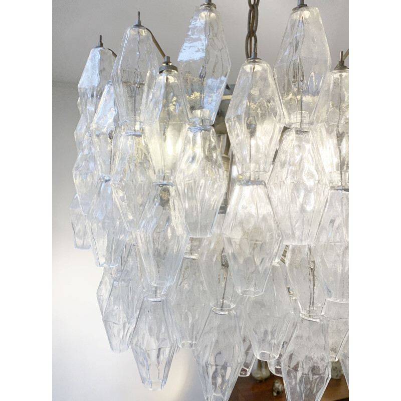 Mid-century Venini Murano glass chandelier model Polyhedr by Carlo Scarpa, Italy 1950s