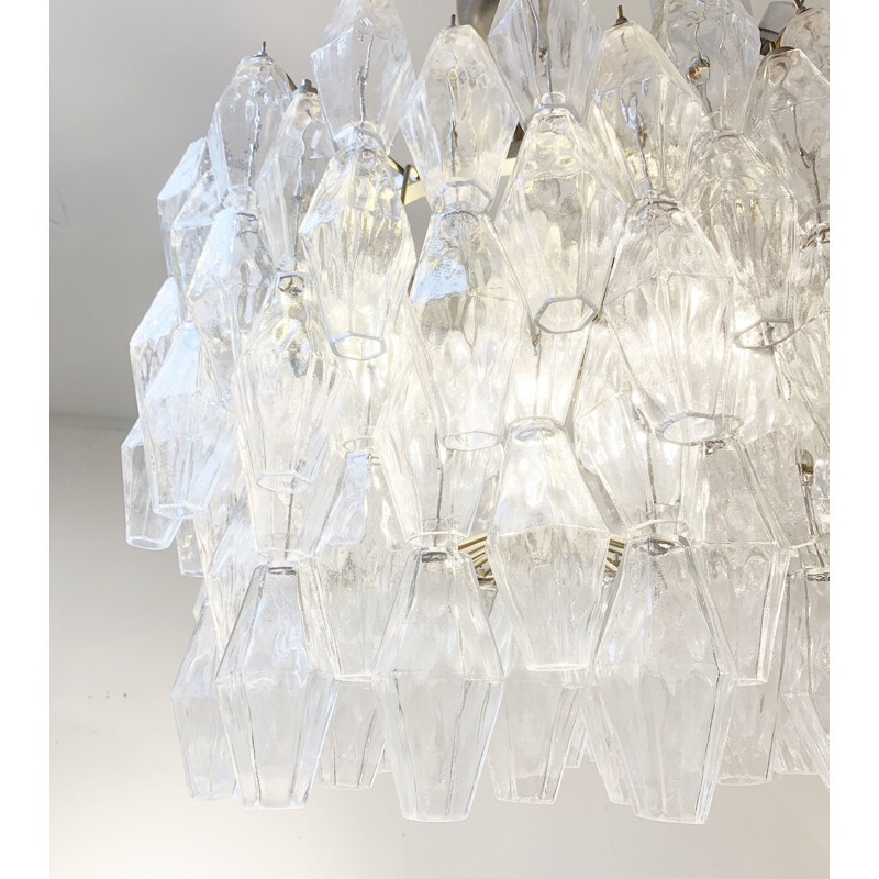 Mid-century Venini Murano glass chandelier model Polyhedr by Carlo Scarpa, Italy 1950s