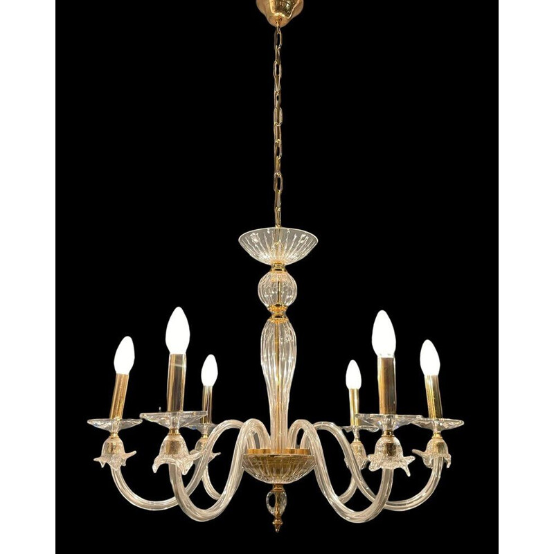 Italian vintage Murano glass chandelier