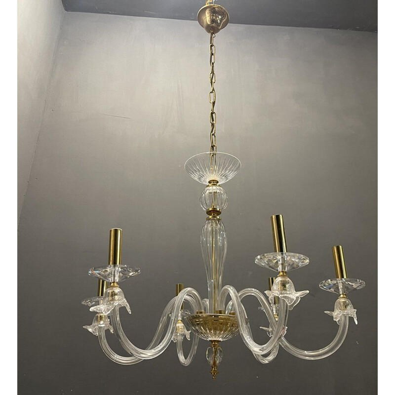 Italian vintage Murano glass chandelier