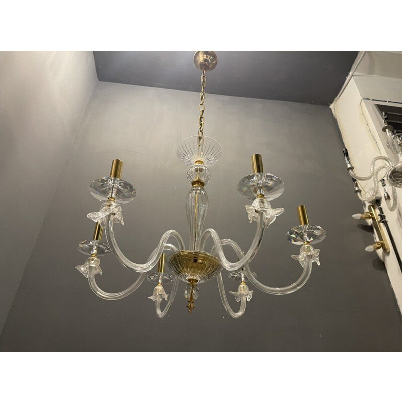 Italian vintage Murano glass chandelier