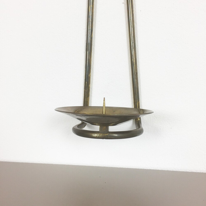 Vintage brass wall candlestick, 1960