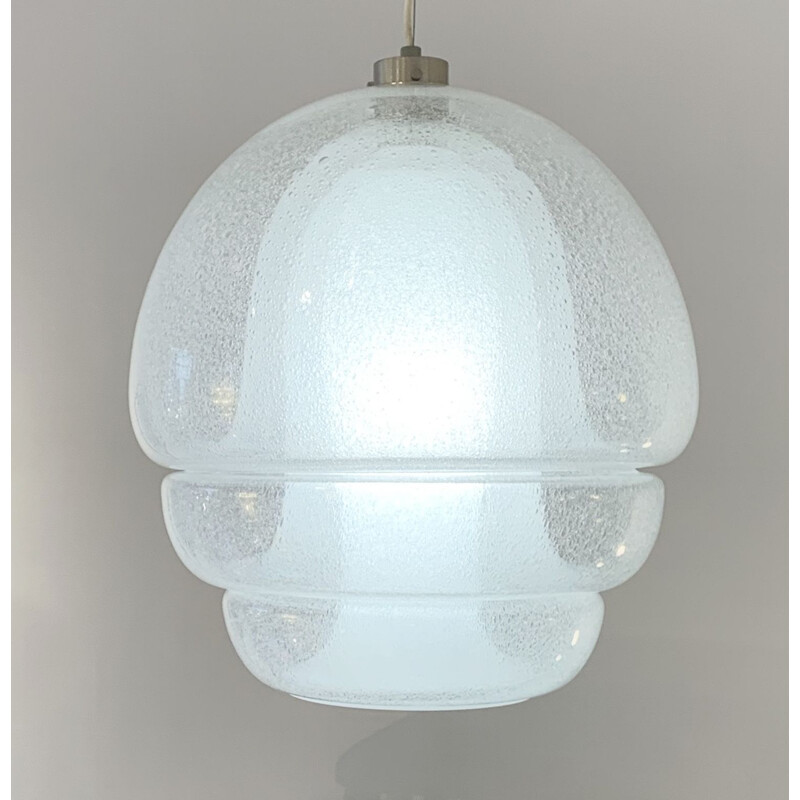 Suspensión vintage de cristal de murano de Carlo Nason para Mazzega, Italia 1960