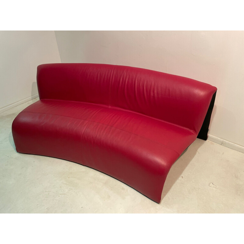 Vintage leather sofa by Kwok Hoï Chan for Steiner