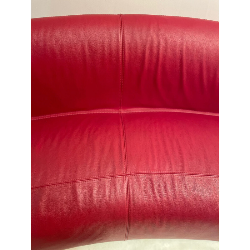 Vintage leather sofa by Kwok Hoï Chan for Steiner