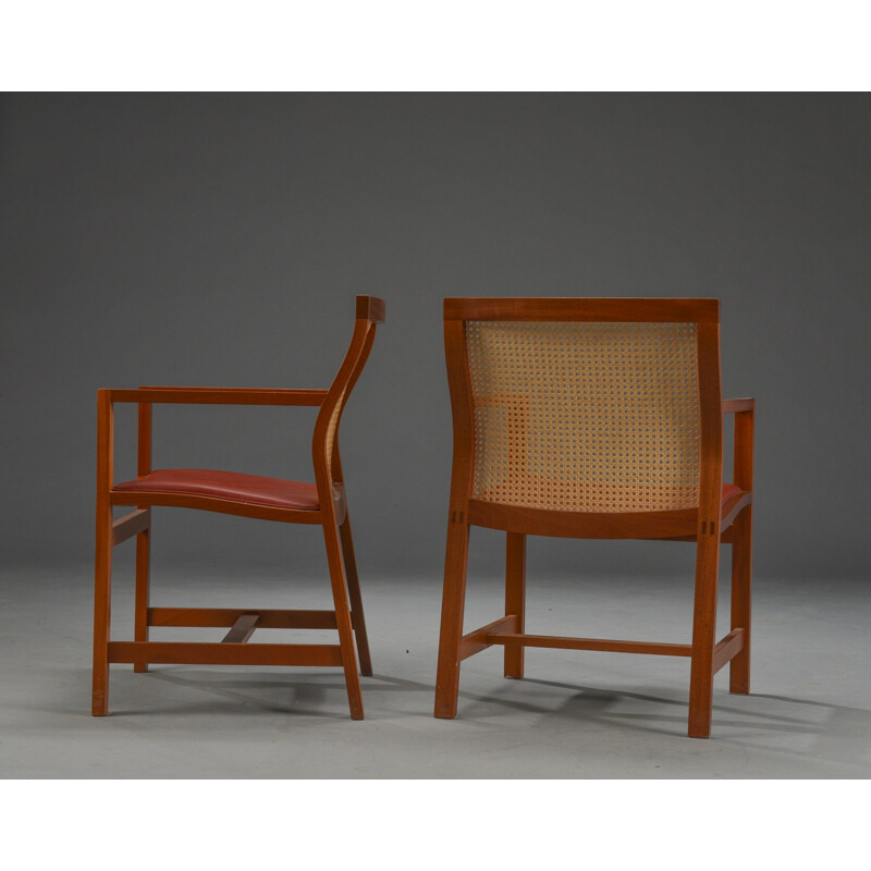Pair of "King Series" armchairs in mahogany, Rud THYGESEN & Johnny SORENSEN - 1980s
