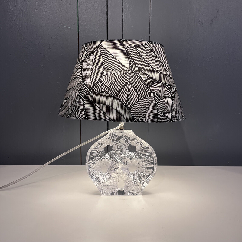 Vintage Daum crystal dome lamp, 1970